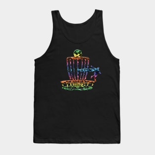 Disc Golf Abstract Color Disc Golfer Tank Top